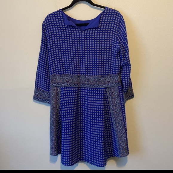 Madewell 100% Silk Ascot Grid Tee Dress - Picture 5 of 12